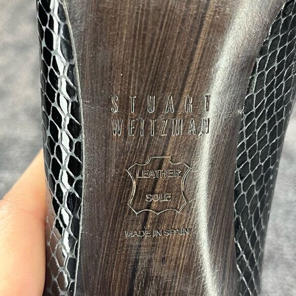 Stuart Weitzman Snake Embossed Leather Pumps size 6 - Picture 8 of 9